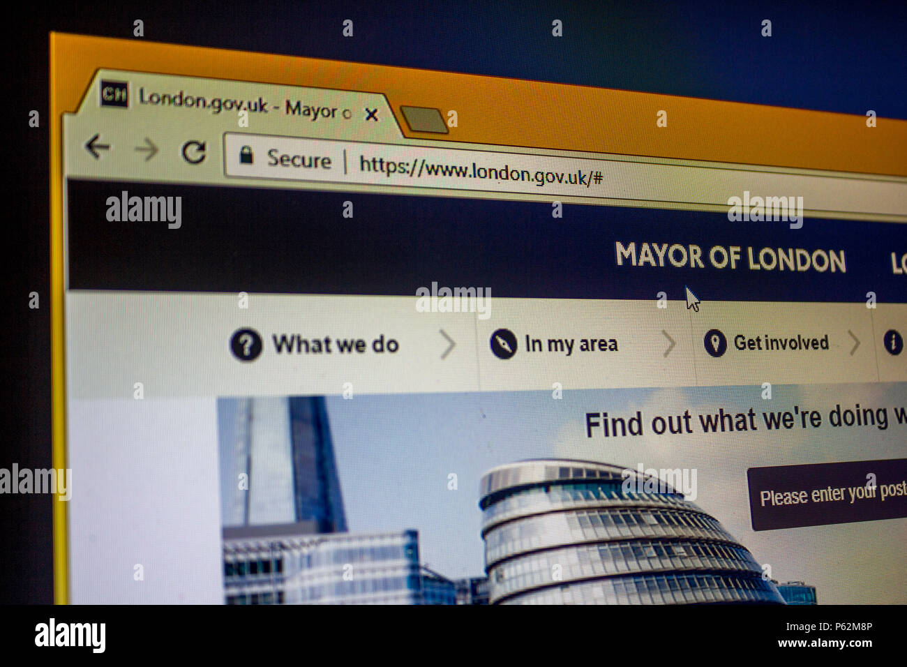 Sito ufficiale - Sindaco di Londra Foto Stock