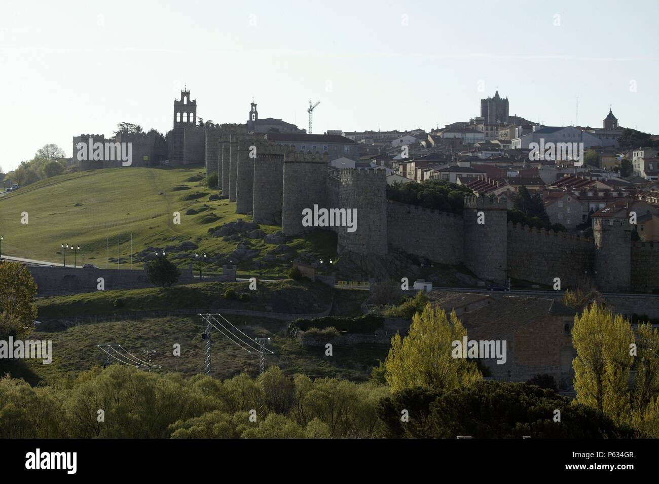 VISTAS DE ÁVILA y Las Murallas. Foto Stock