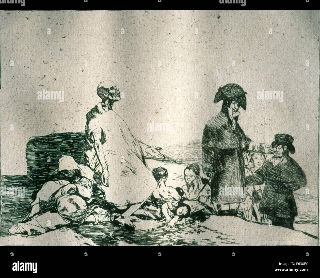 GRABADOS. AUTOR: Francisco de Goya. SERIE: LOS DESASTRES DE LA GUERRA. Foto Stock