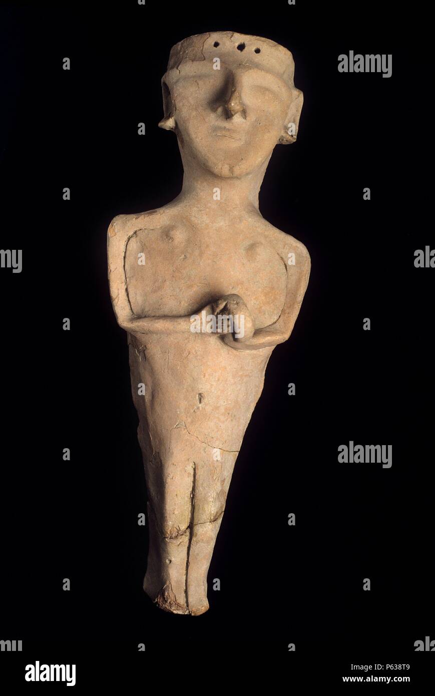 ESTATUILLA FEMENINA DE color terracotta. ESCULTURA punica. DEPOSITO: MUSEO PUIG DES MOLINS. Foto Stock