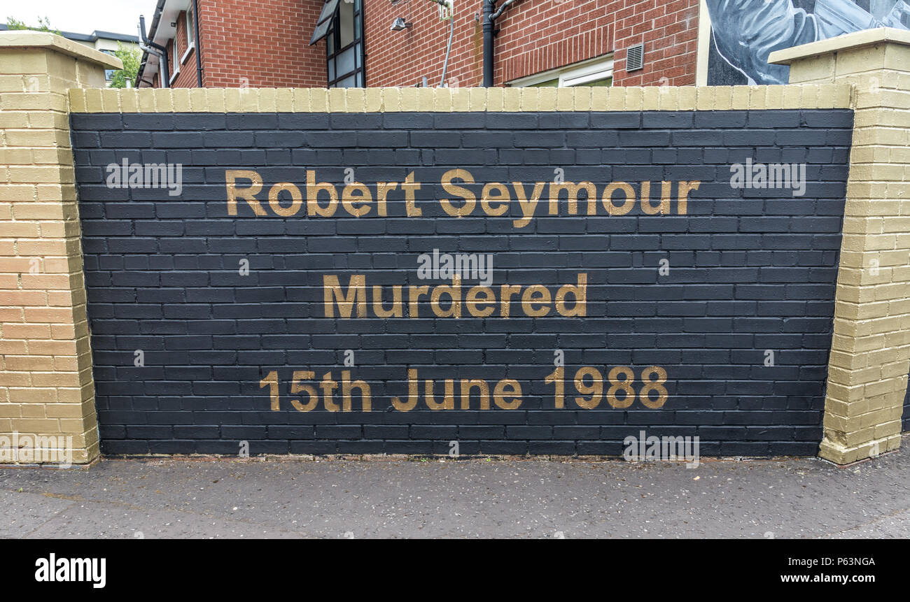 Robert Seymour murale in East Belfast. Foto Stock