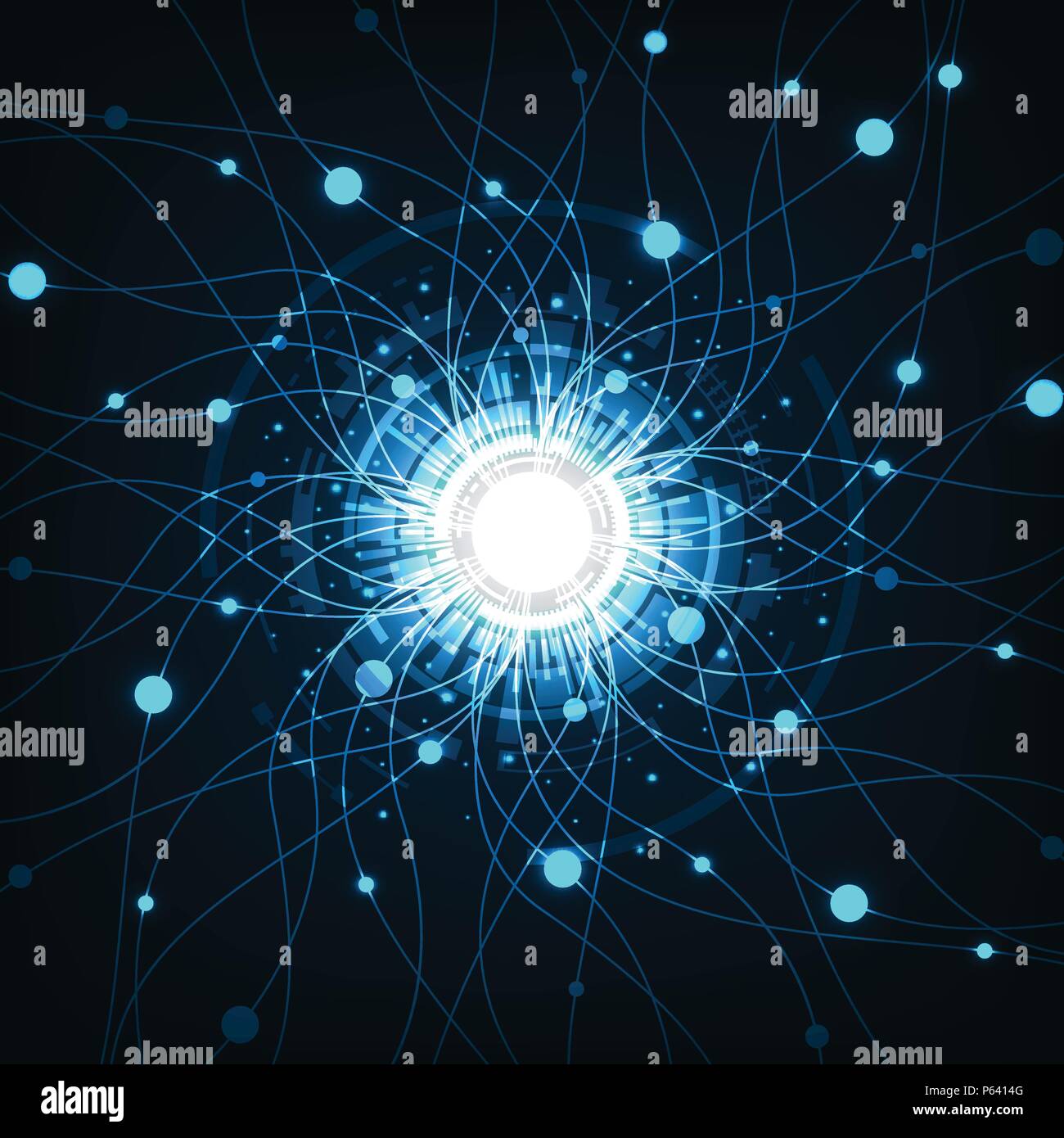 Il mozzo della rete di computer. Illustrazione Vettoriale