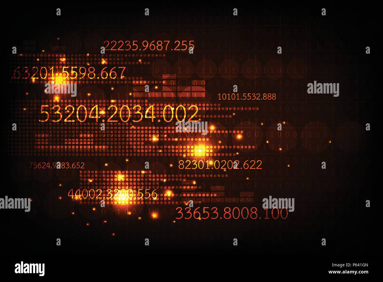 La tecnologia del vettore in informazioni digitali concetto. Illustrazione Vettoriale