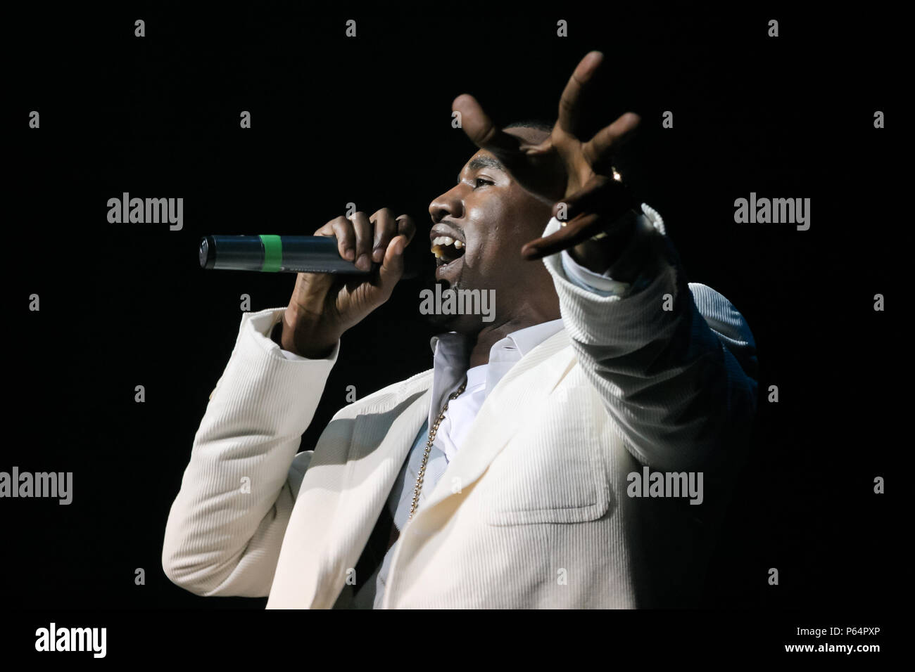 Kanye West concerto dal vivo alla Brixton Academy, 22 novembre 2004 Foto Stock