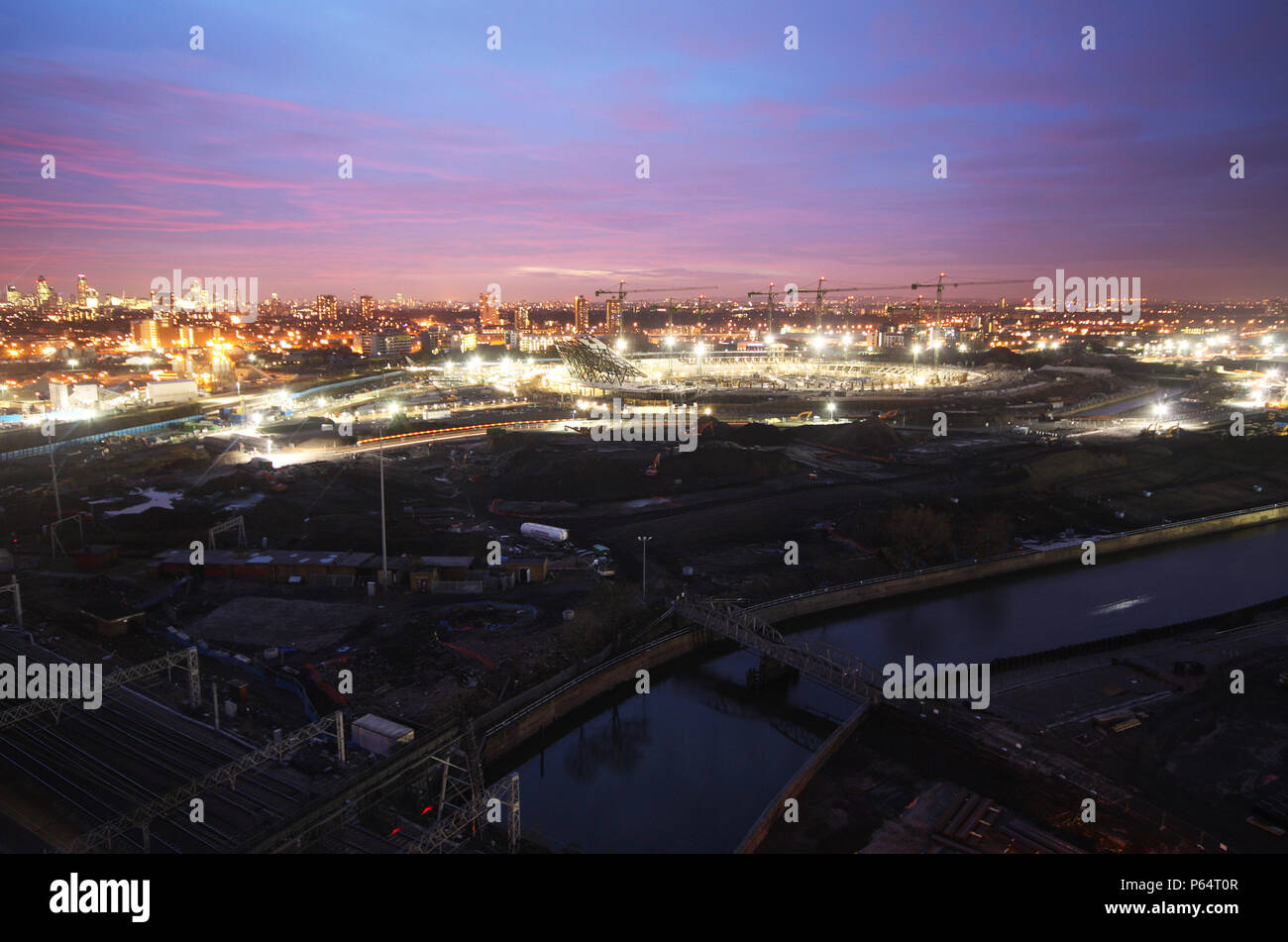 Stadio olimpico sito in costruzione, Dicembre 2008 Foto Stock