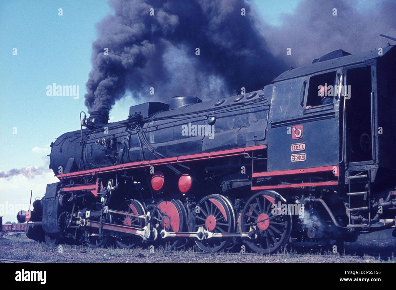 Un tedesco Kreigslokomotiv uno dei classici disegni nel mondo storia locomotiva. Questo locomotore è uno di un lotto assegnato per lo Stato turco Rail Foto Stock