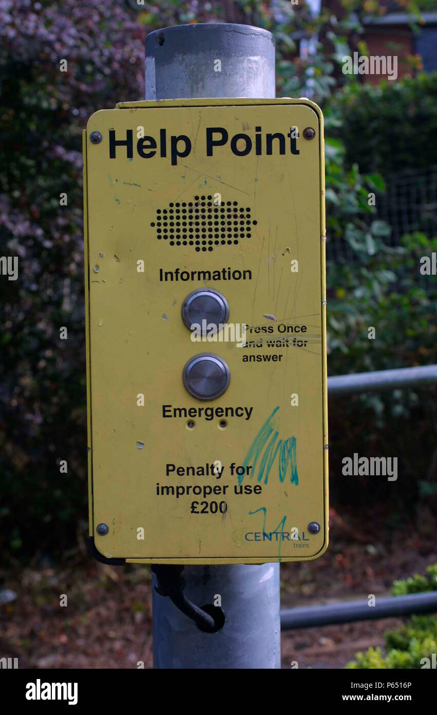Un punto di assistenza del dispositivo di comunicazione. 2003. Regno Unito. Foto Stock