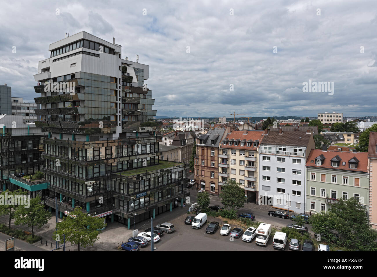 Ufficio eccezionali ed edificio commerciale a Offenbach am Main, Hesse, Germania Foto Stock