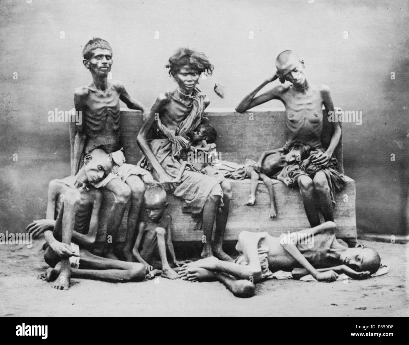 1876 1877 1878 1879 carestia genocidio in India Madras sotto dominazione coloniale britannica 2. Foto Stock
