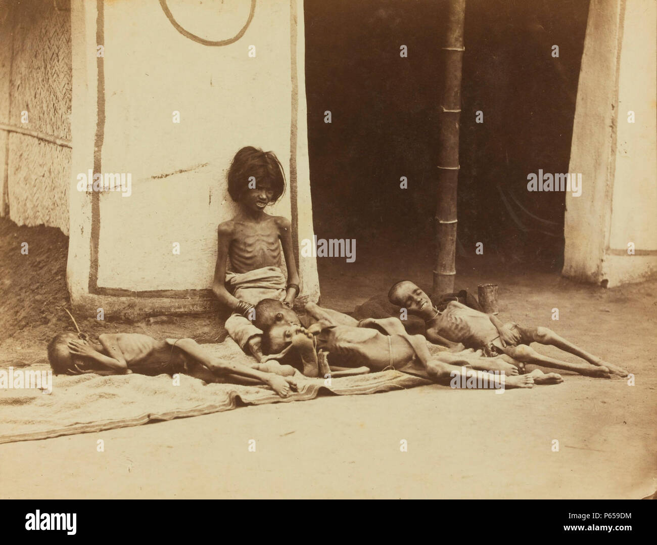 1876 1877 1878 1879 carestia genocidio in India Madras sotto dominazione coloniale britannica. Foto Stock