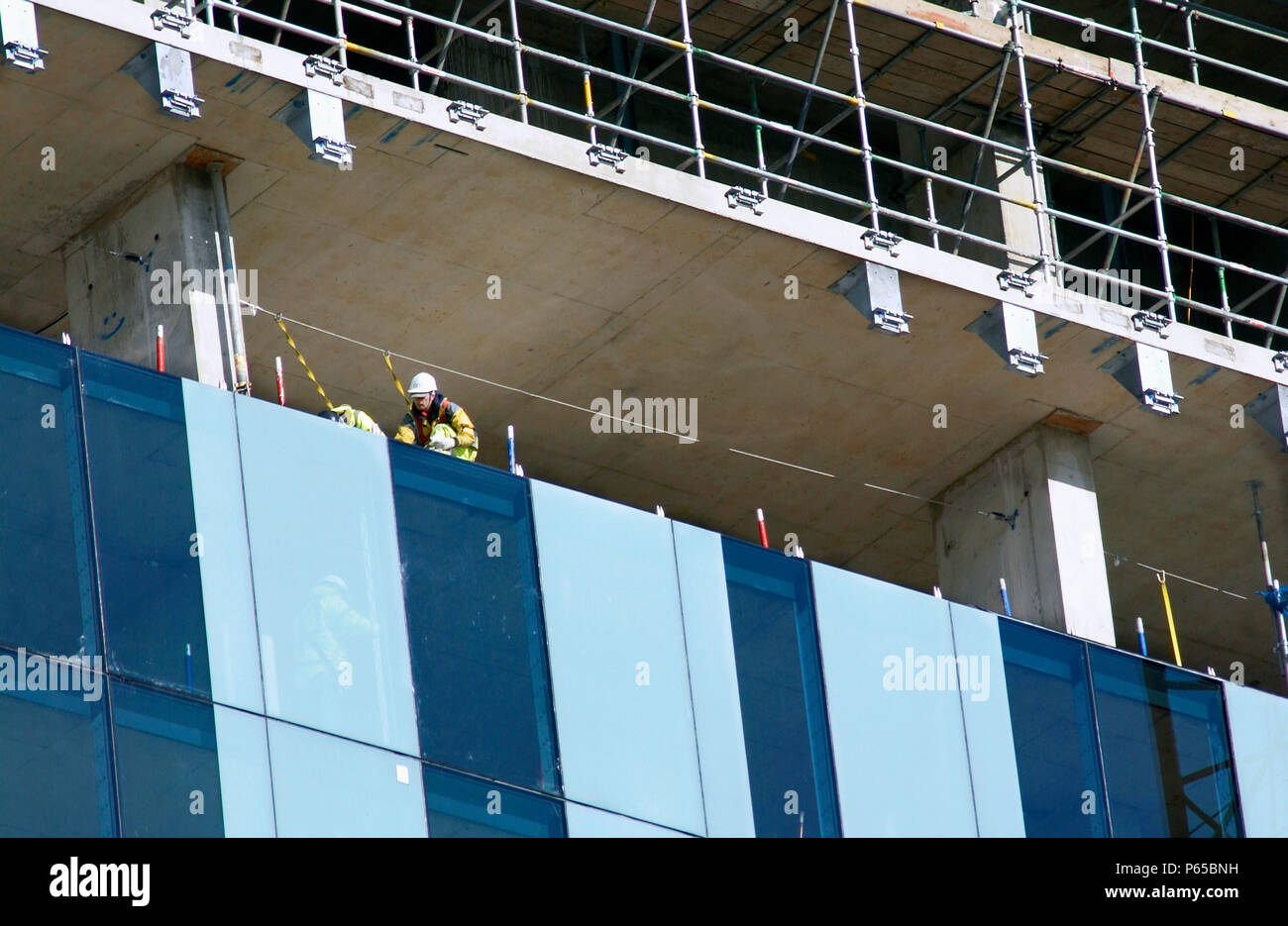 Sviluppo di Manchester. Il drammatico 171 metri di vetro di elevata placcati con 47 piani di sviluppo della torre aspetta per un costo di circa £ 150 milioni di euro è il lavoro del nord Foto Stock