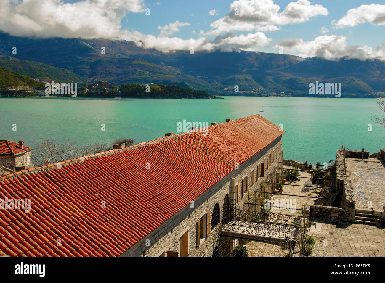 Bella cittadina balneare sul mare resort Foto Stock