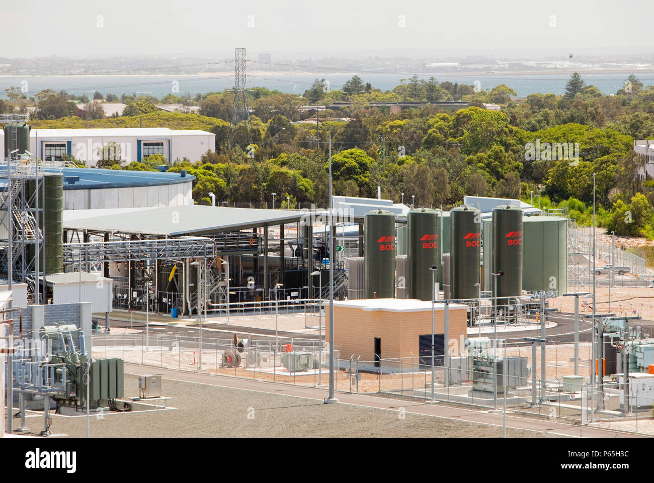 Un nuovo multi milioni $ di impianti di desalinazione a Sydney, in Australia. Muxh di Victoria e New South Wales hanno subito una tremenda siccità degli ultimi 10-15 Foto Stock