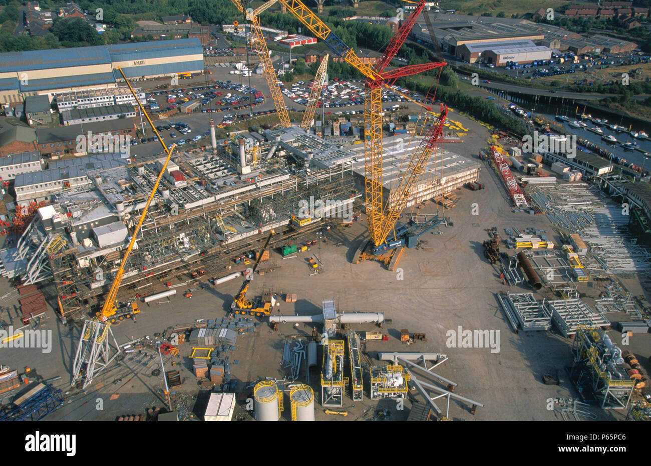 Amec cantiere, Wallsend, Newcastle Upon Tyne Foto Stock