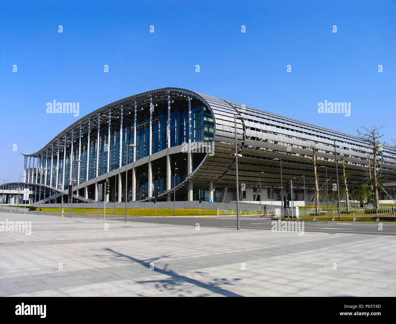 Il nuovo centro espositivo internazionale di Guangzhou City, nella provincia di Guangdong, Cina. Foto Stock