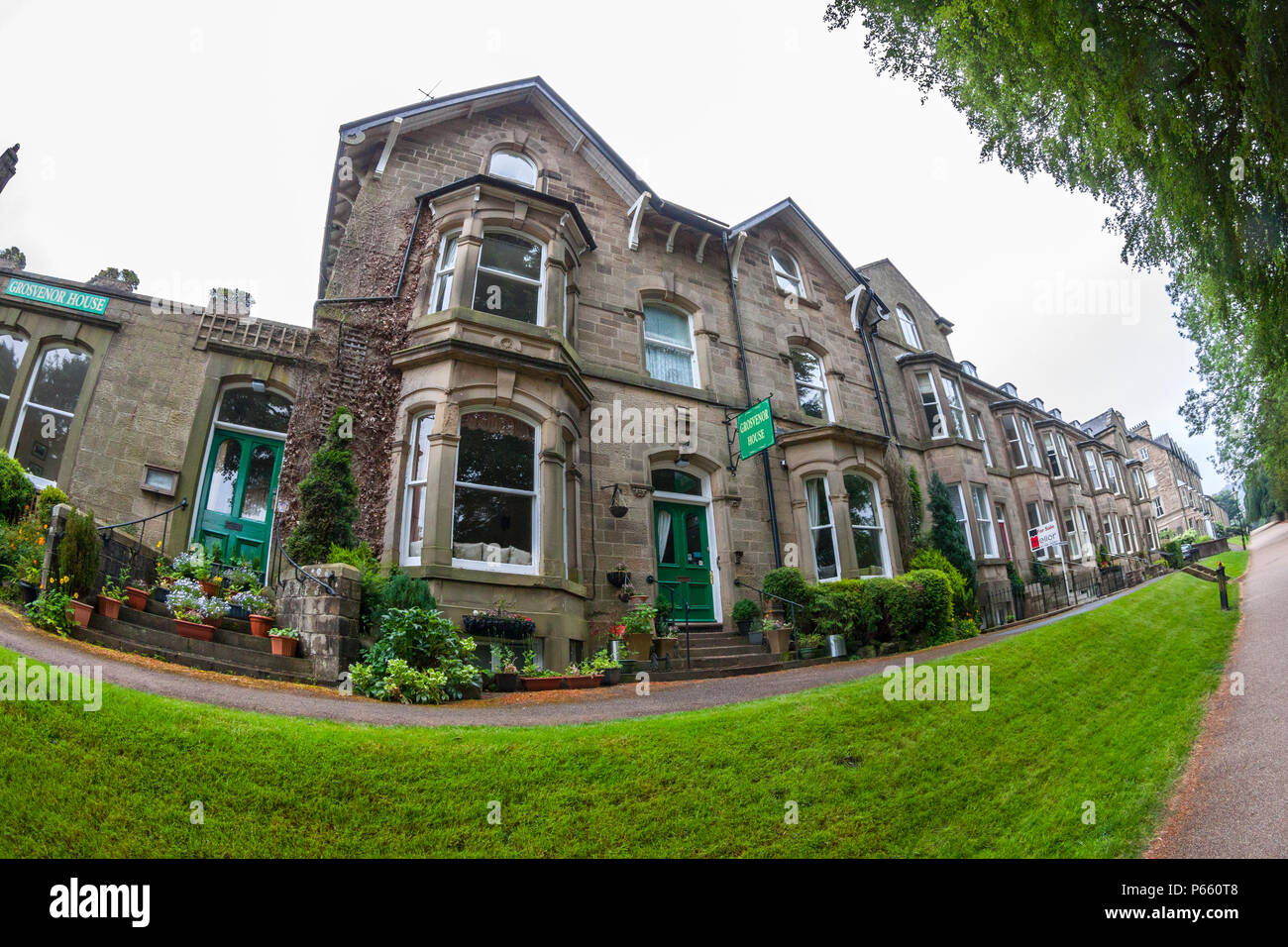 Grosvenor House, ampia passeggiata, Buxton, Derbyshire Foto Stock