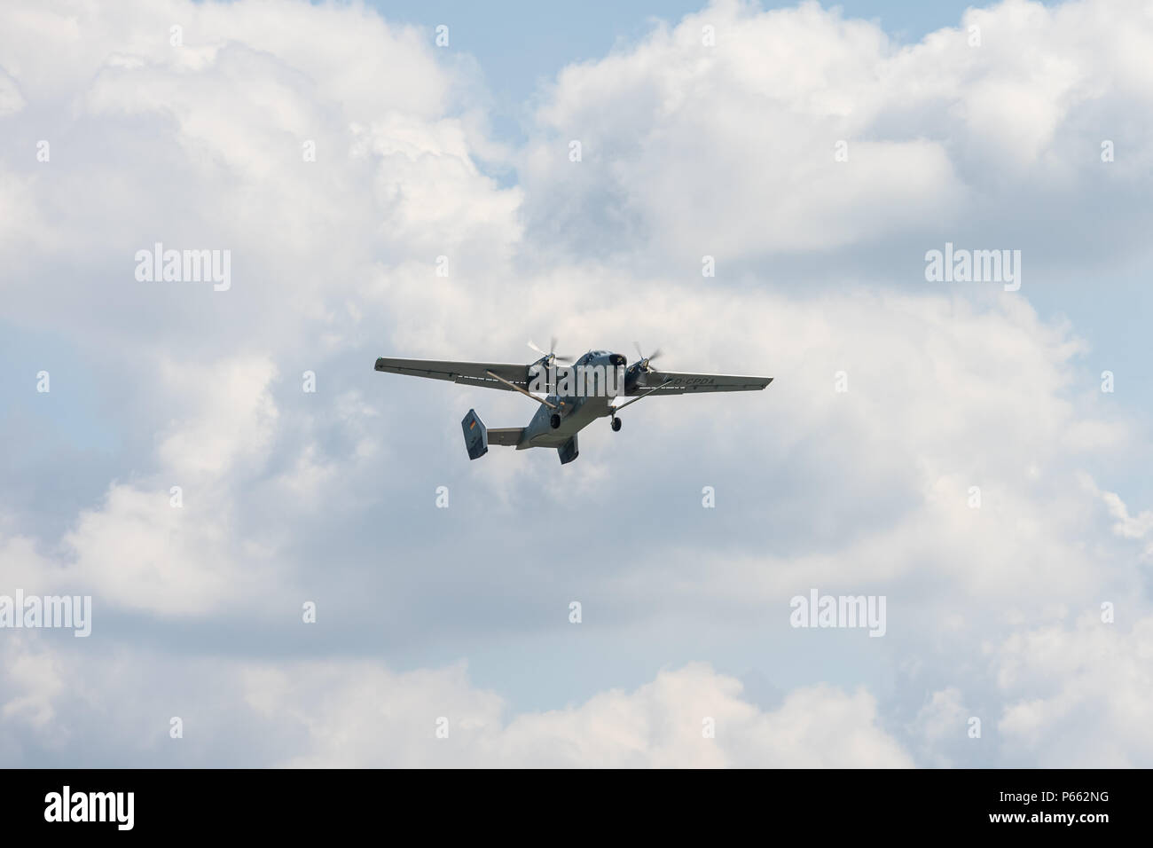 Berlino, Germania - 27 Aprile 2018: STOL e trasporti aerei pattuglia PZL-Mielec M-28 Skytruck. Mostra ILA Berlin Air Show 2018 Foto Stock