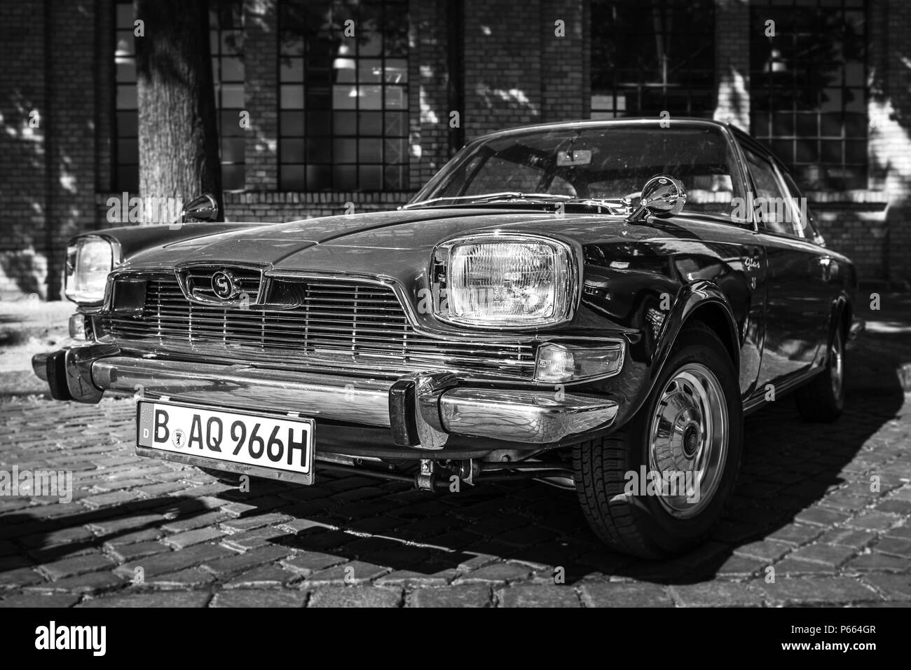 Auto Sportive BMW-Glas 3000 V8 Coupé, 1966. In bianco e nero. Mostra 31. Oldtimertage Berlin-Brandenburg (31 Berlin-Brandenburg Oldtimer giorno). Foto Stock