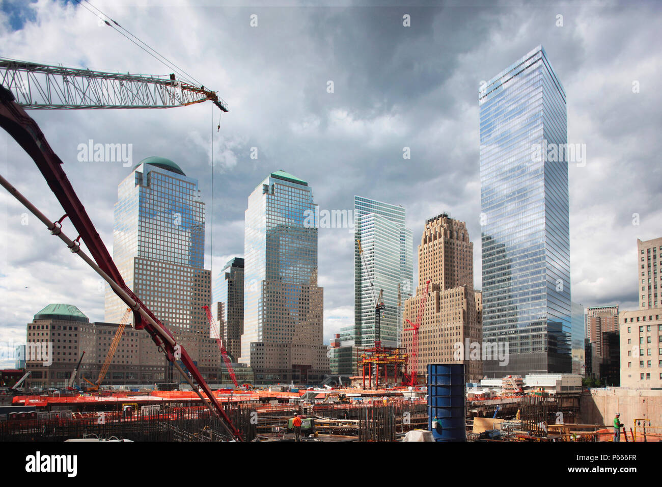 World Trade Center di New York City, STATI UNITI D'AMERICA AGOSTO 2009, North West View Foto Stock