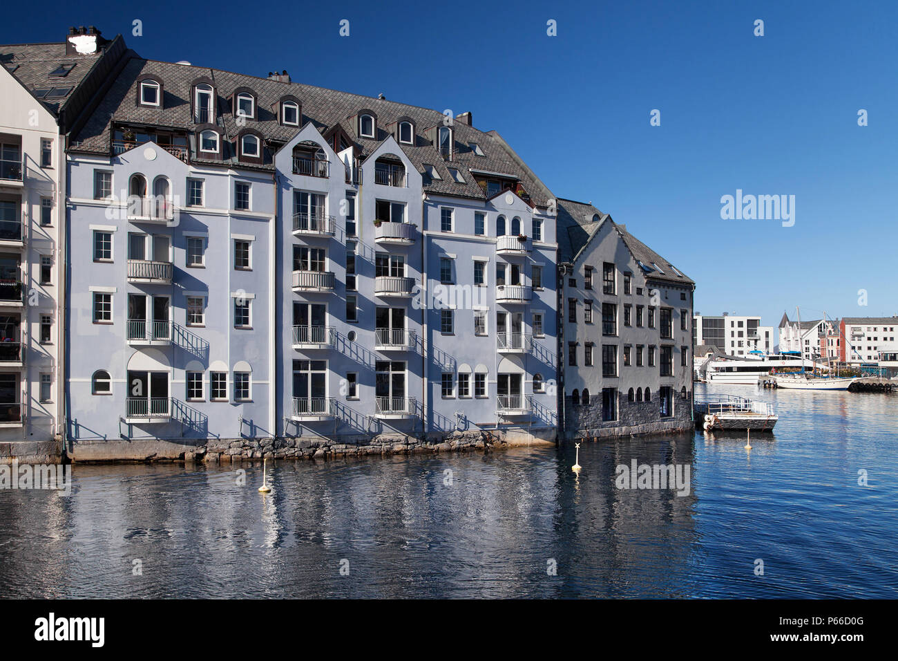 Lungomare Jugendstil in Alesund, Norvegia. Foto Stock