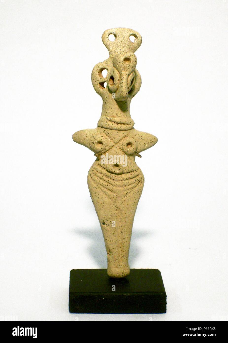 Arte antica: femmina di figurine di terracotta, Siria settentrionale 2000 BC. Foto Stock