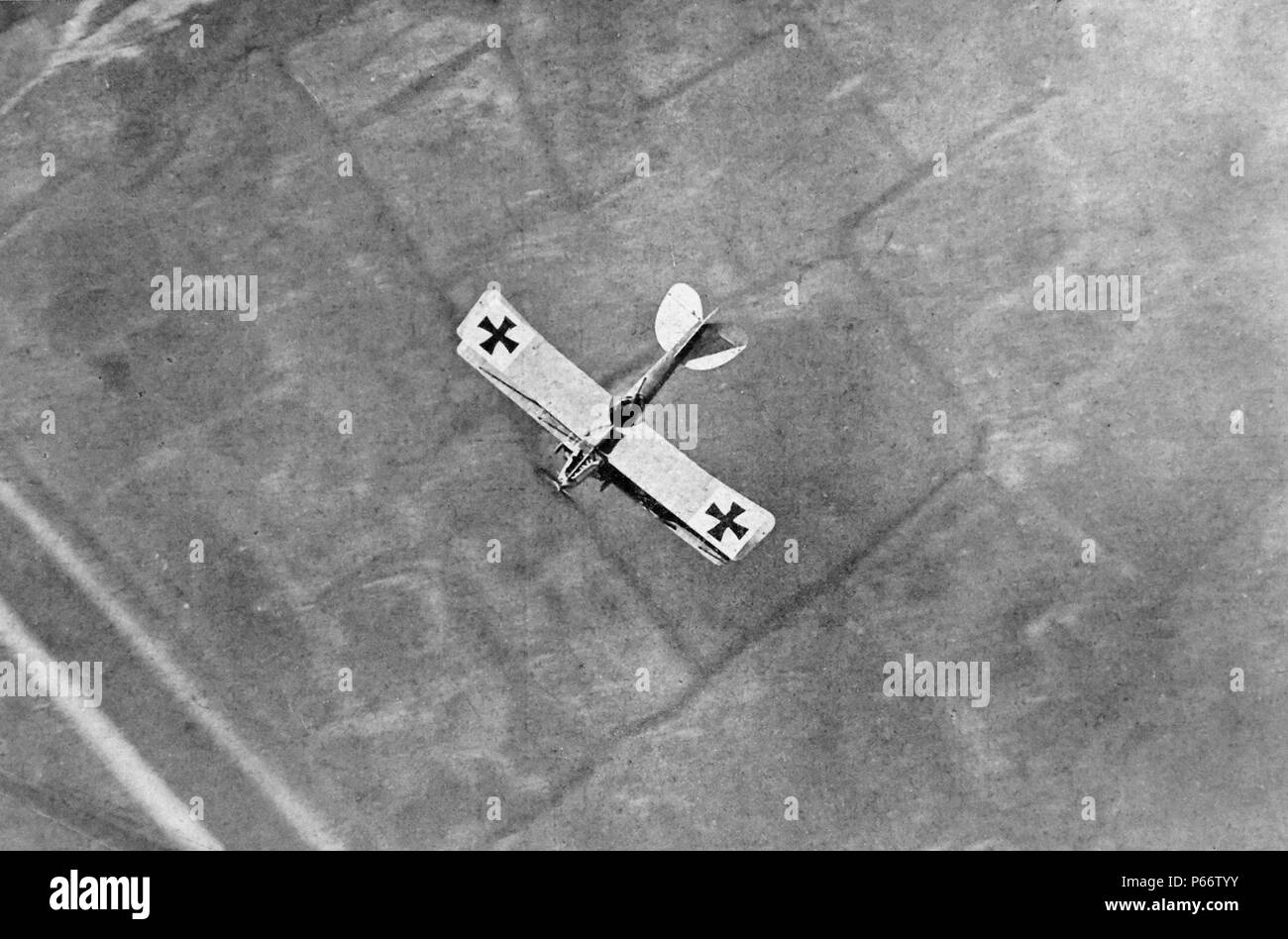 Aviatore belga fotografie di un aereo tedesco nel settembre 1916 Foto Stock