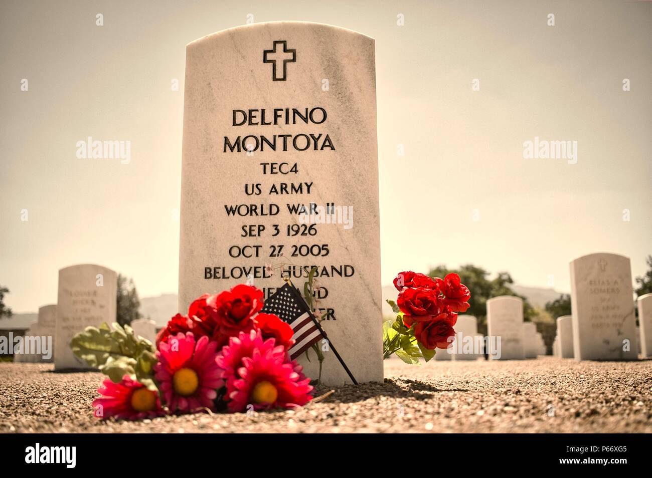 Tomba del soldato americano Foto Stock