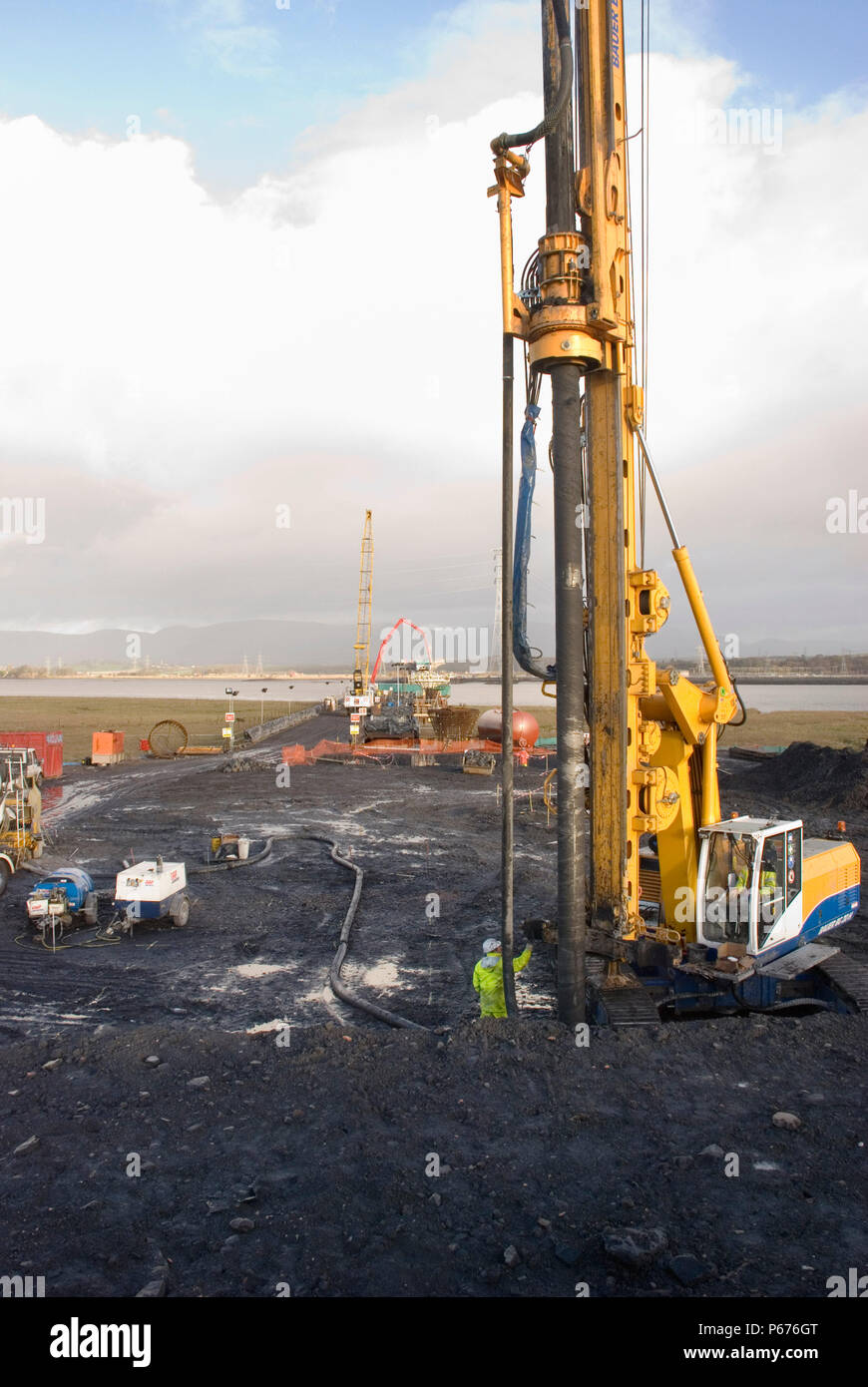 Palancole macchine al lavoro Foto Stock