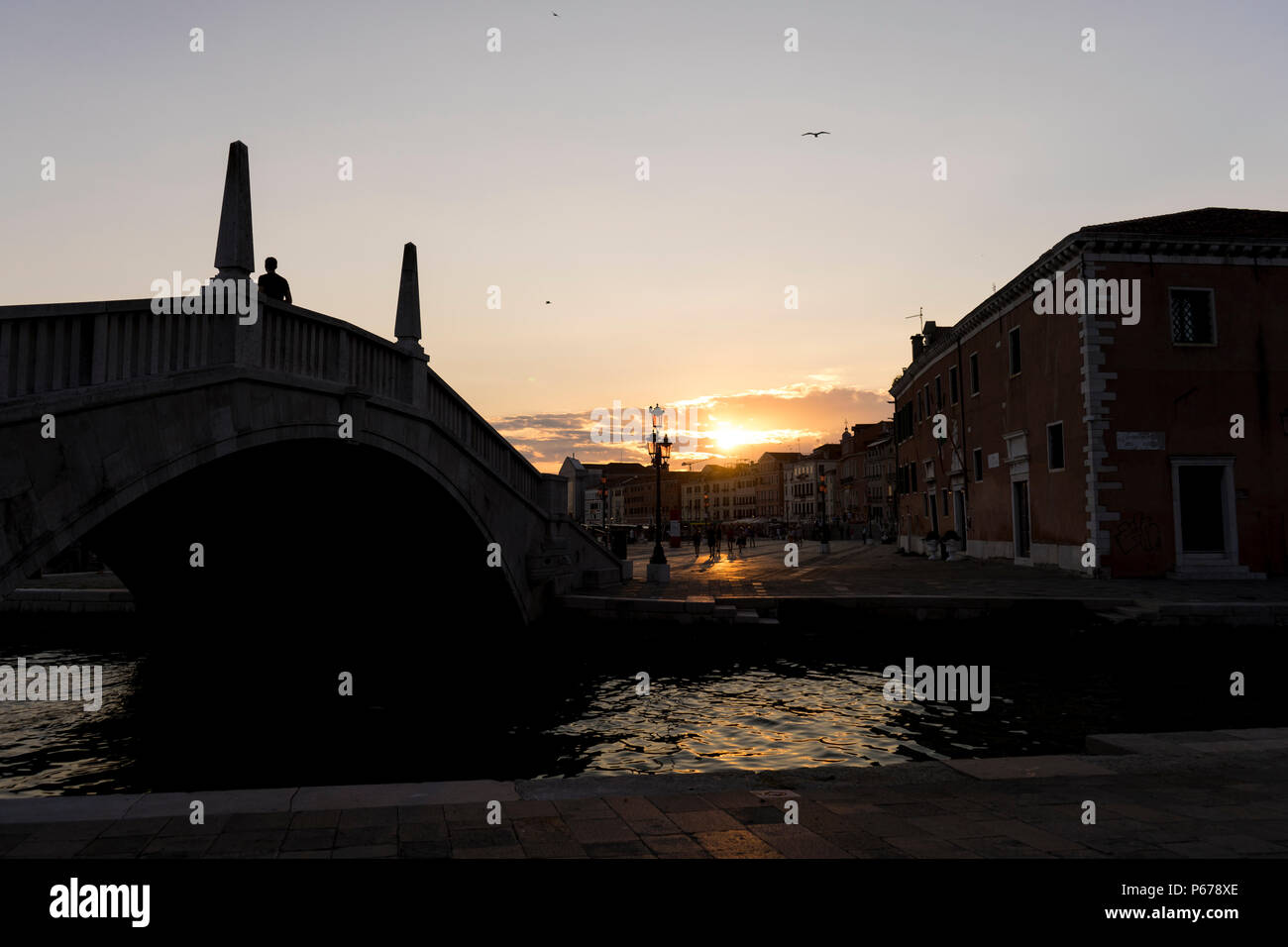 Tramonto a Venezia Foto Stock