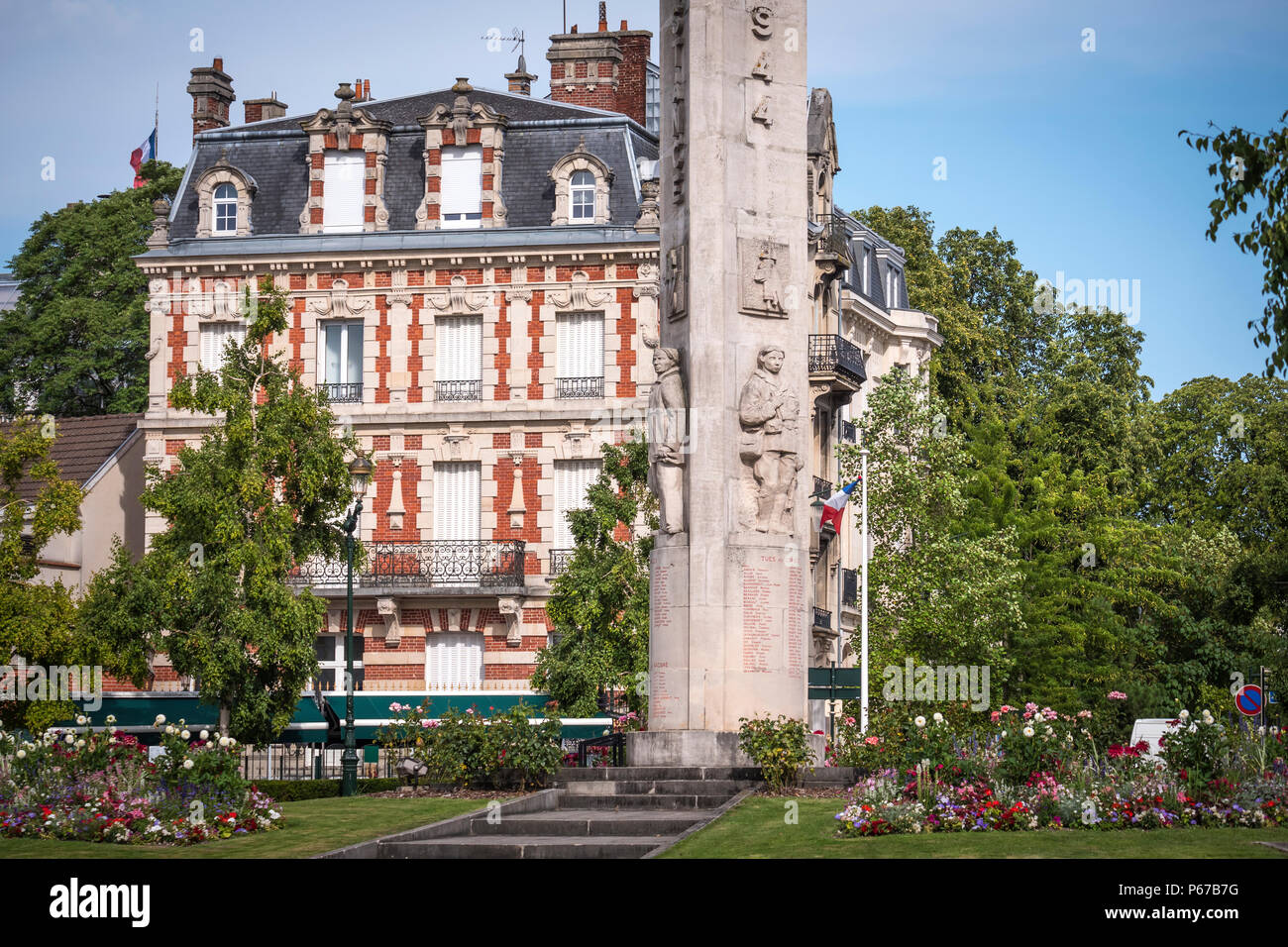 Guerra Mondiale 11 Memorial Place de la Republique Epernay Marne Grand Est Francia Foto Stock