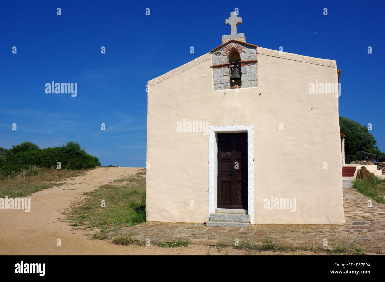 Golfo Aranci, SARDEGNA. Nostra Signora del Monte chiesa di campagna Foto Stock