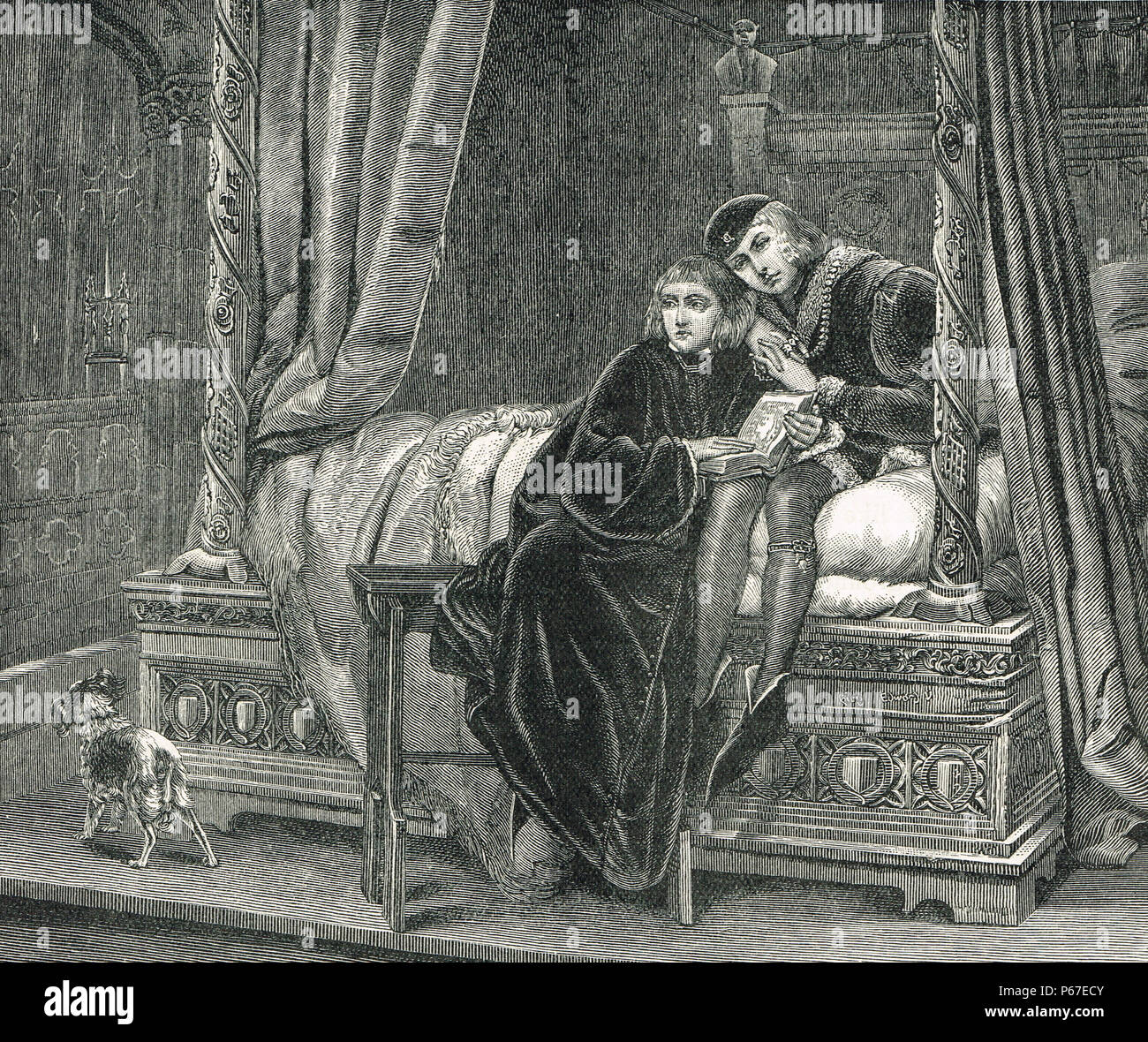 Il Princes nella torre, Edward V, re d'Inghilterra, Richard di Shrewsbury, duca di York, circa 1483 Foto Stock