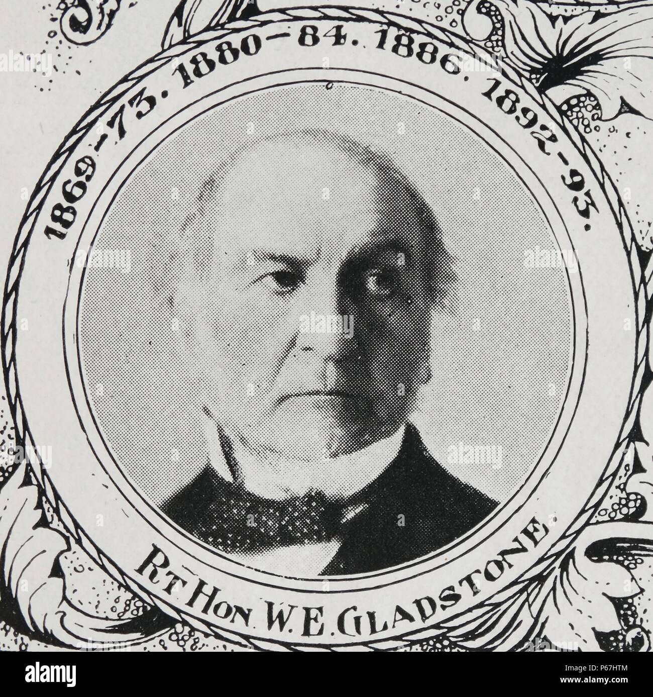 William Ewart Gladstone (1809-1898); Il Primo Ministro del Regno Unito quattro volte tra il 1868 e il 1894 Foto Stock