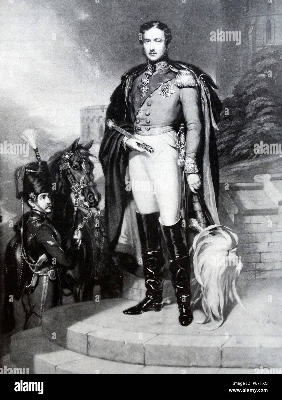 Il principe Alberto di Saxe-Coburg e Gotha (il principe consorte). 26 Agosto 1819 - 14 dicembre 1861)marito della Regina Victoria del Regno Unito di Gran Bretagna e Irlanda. Foto Stock