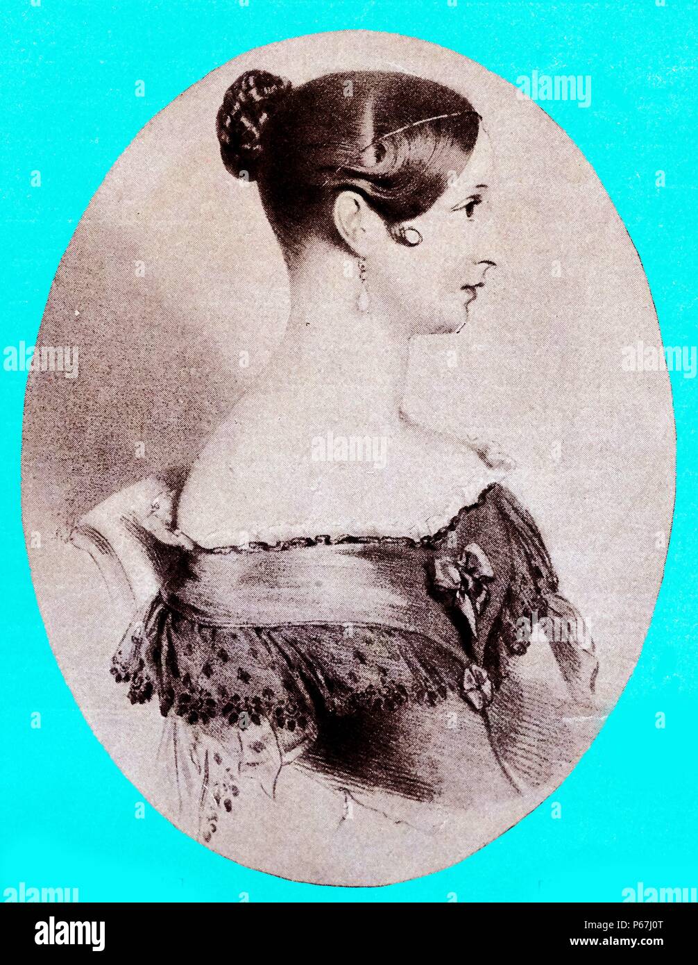 La regina Vittoria di Gran Bretagna 1837 Foto Stock