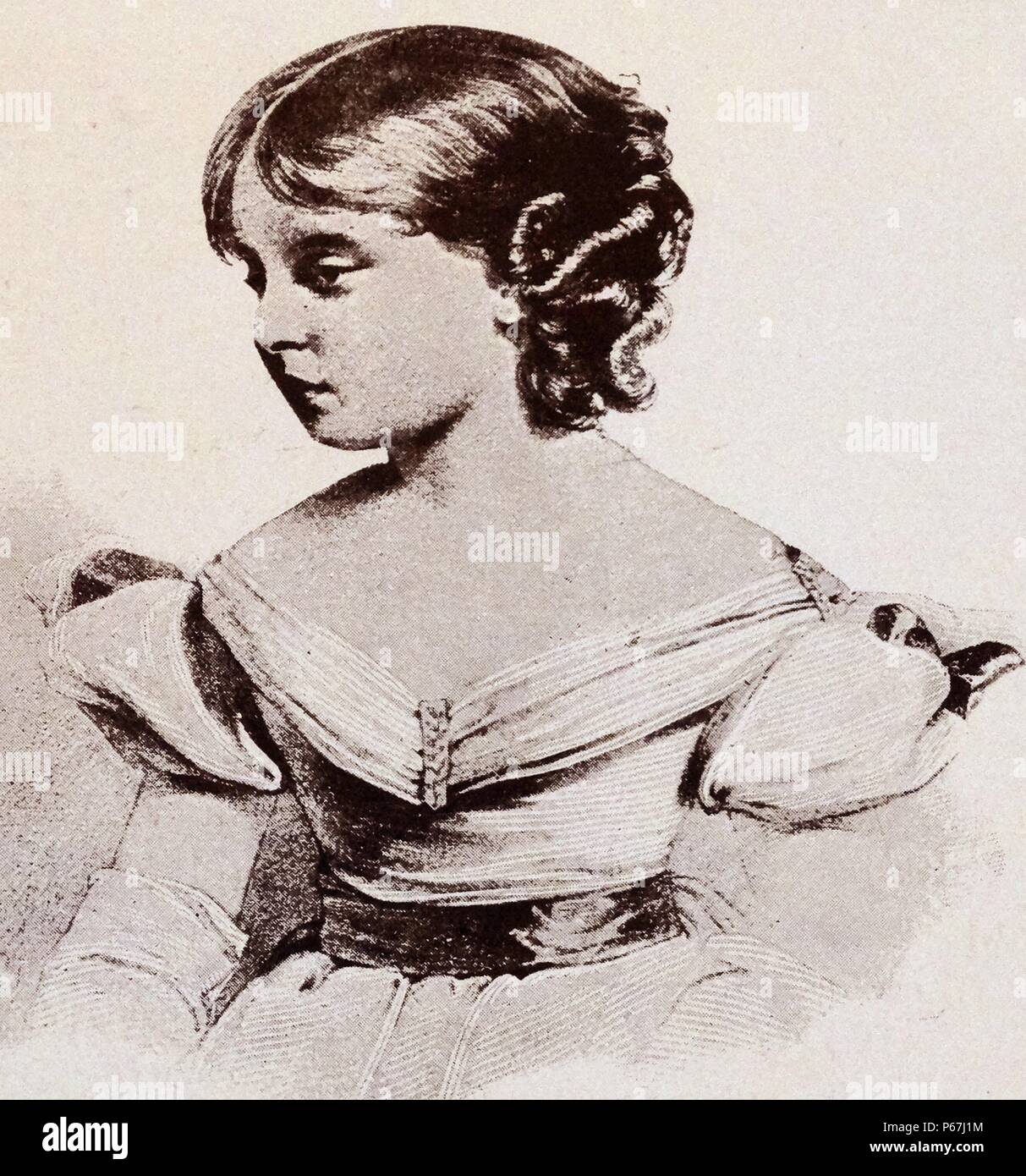Princess (successiva) Queen Victoria; di età compresa tra i sei 1825 Foto Stock
