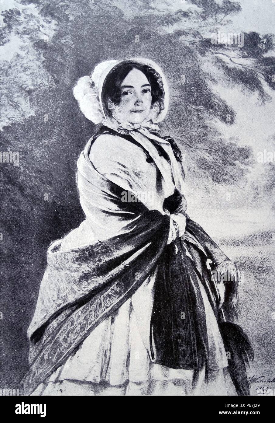 La duchessa di Kent; Queen Victoria's madre 1837 Foto Stock