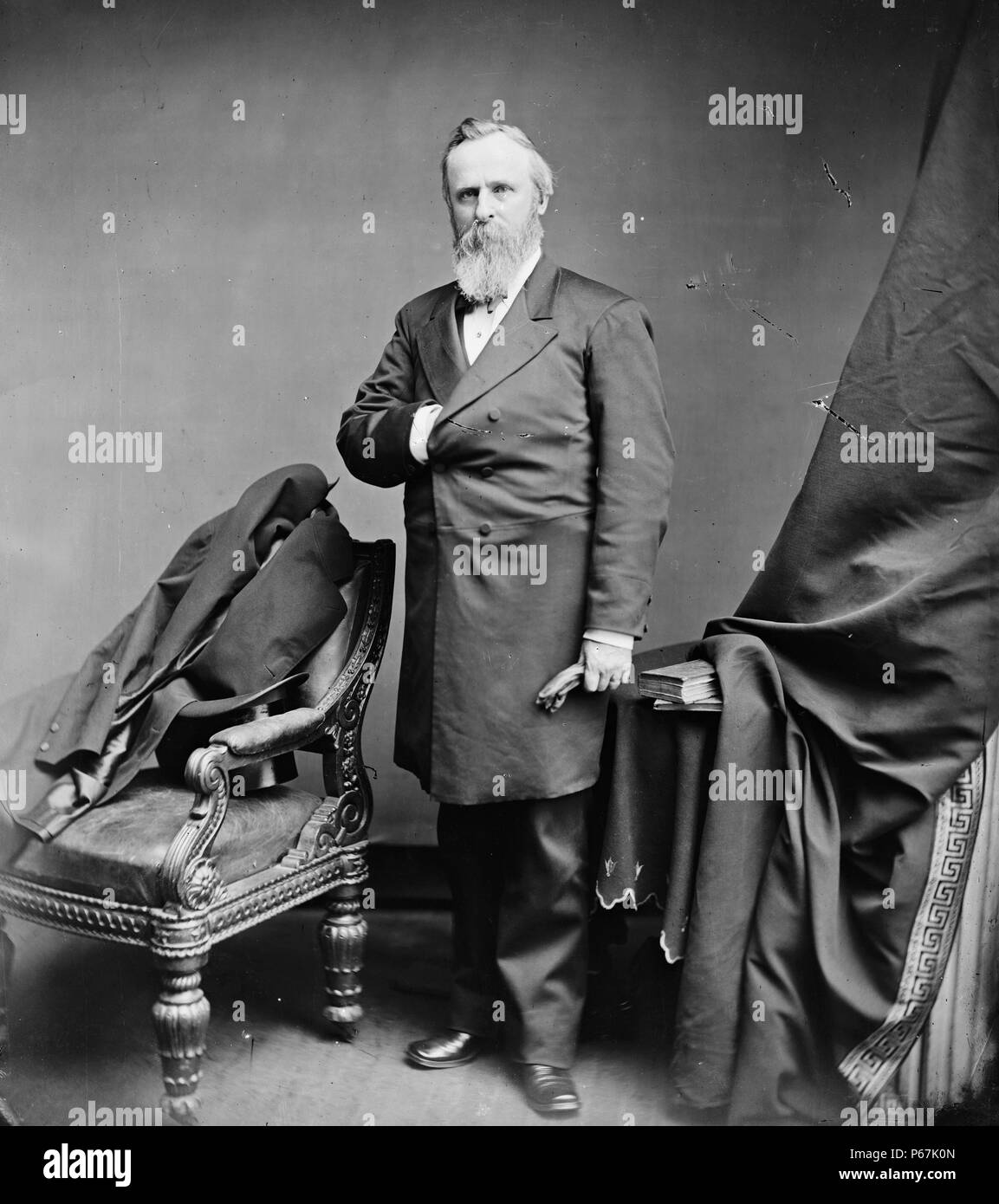 Presidente Rutherford B. Hayes. Hayes fu il diciannovesimo Presidente degli Stati Uniti. Come il Presidente ha sovrinteso alla fine della ricostruzione, ha cominciato gli sforzi che hanno portato per la riforma del servizio civile, e ha cercato di riconciliare le divisioni lasciati dalla guerra civile e la ricostruzione. Foto Stock