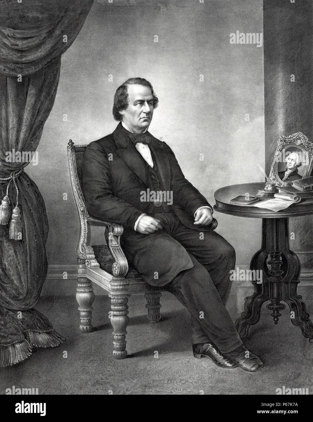 Presidente Andrew Johnson. Johnson è stato il diciassettesimo Presidente degli Stati Uniti, che serve da 1865 a 1869. Egli divenne presidente Abraham Lincoln Vice Presidente al momento di Lincoln è assassinio. Foto Stock