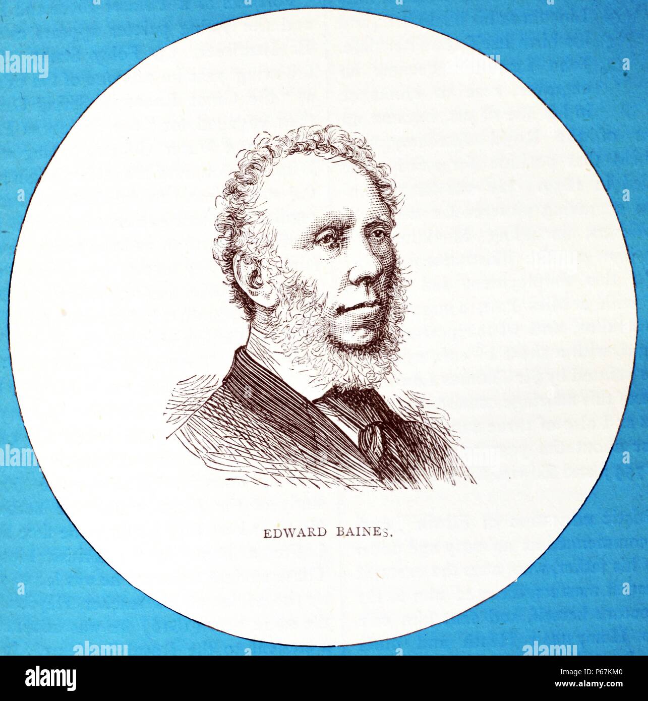 Edward Baines (1800-1890), anticonformista giornale inglese editor e membro del Parlamento europeo Foto Stock