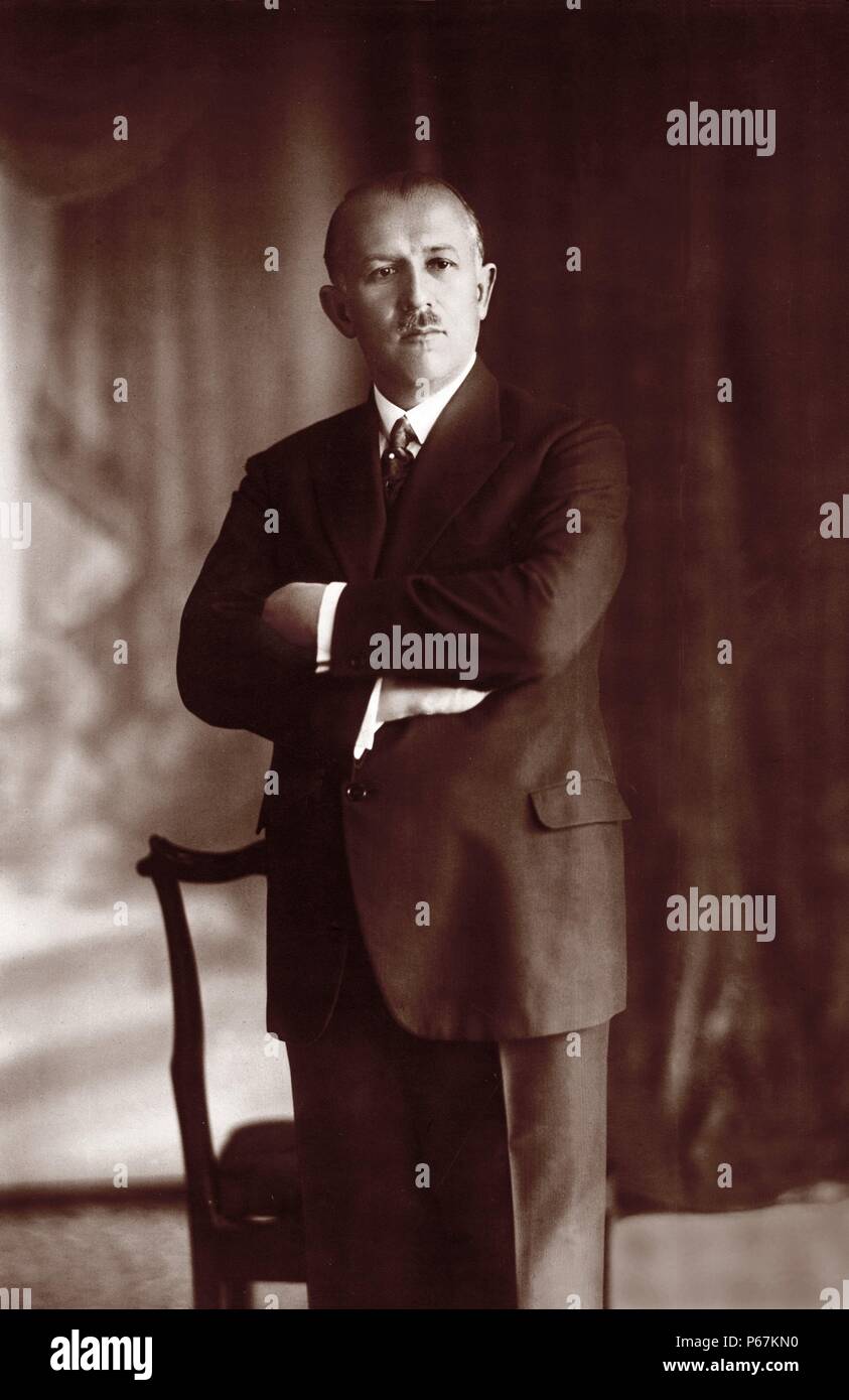Fotografia di Kazimierz Bartel (1882-1941) matematico polacco e un politico che ha servito come primo ministro della Polonia. Datata 1929 Foto Stock