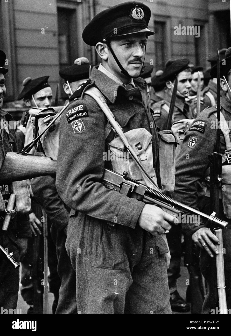 Fotografia di un libero Marina Francese Commando. Datata 1941 Foto Stock