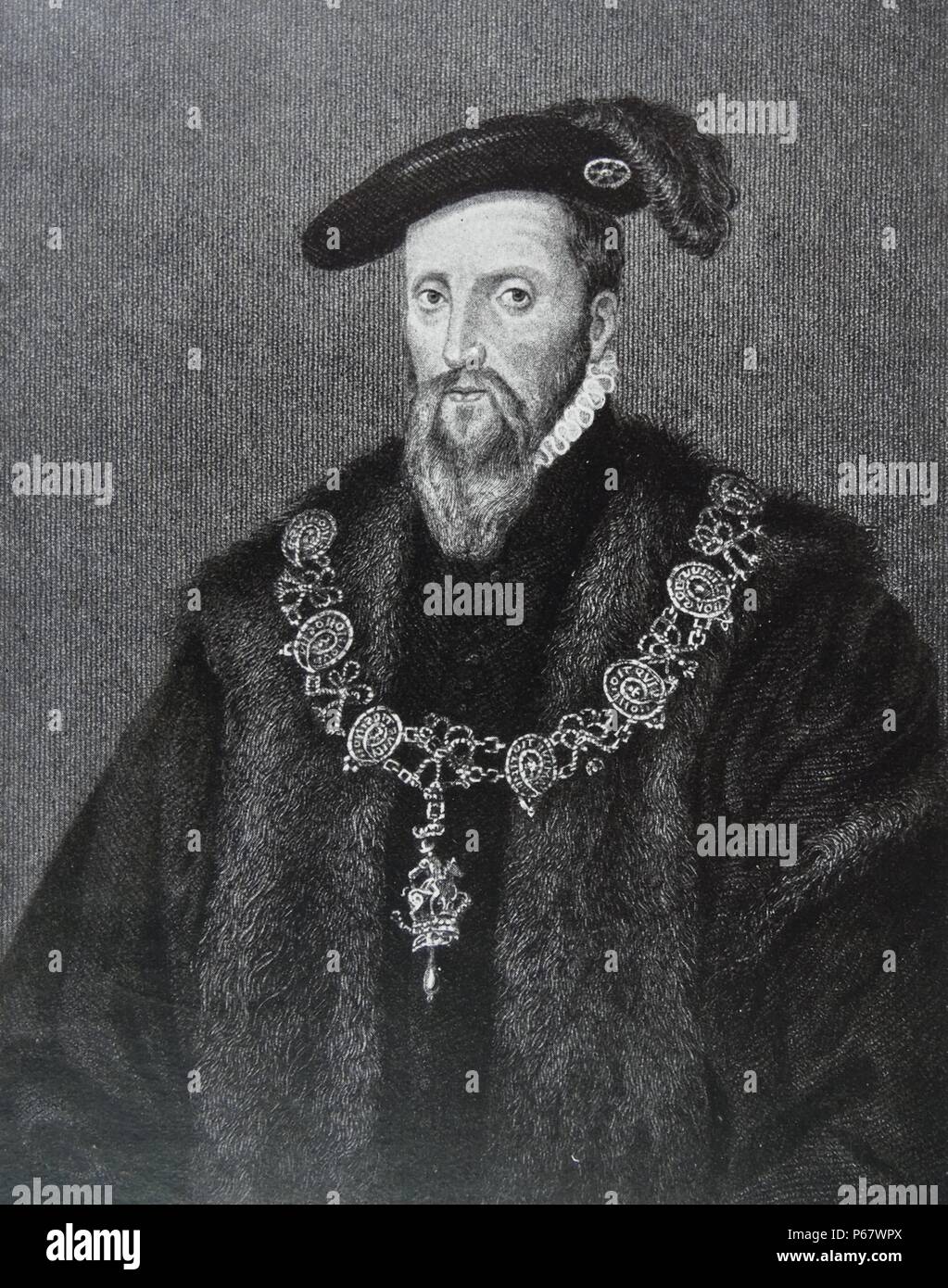 Edward Seymour, primo duca di Somerset, 1500 - 1552). Il signore Protector di Inghilterra durante la minoranza di suo nipote re Edoardo VI Foto Stock