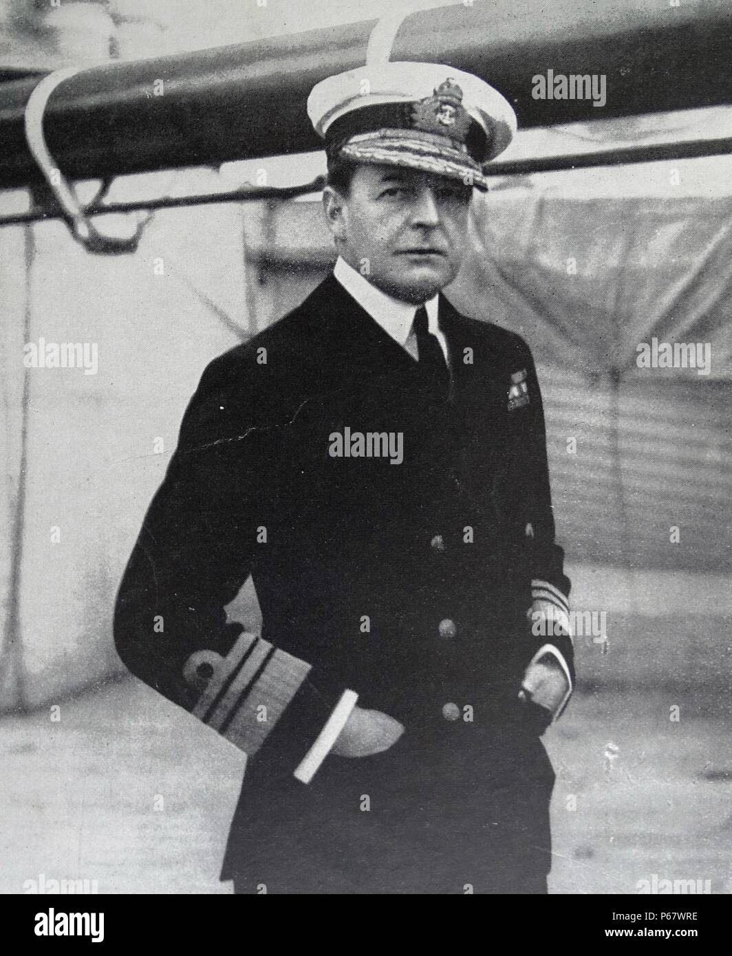 L'ammiraglio della flotta David Beatty, primo Earl Beatty (1871 - 1936). Royal Navy officer. aveva ordinato il primo incrociatore da battaglia squadrone alla battaglia dello Jutland nel 1916, comandante in capo della Grand Fleet, in cui la capacità che egli ha ricevuto la consegna del tedesco di alto mare flotta alla fine della guerra. Foto Stock