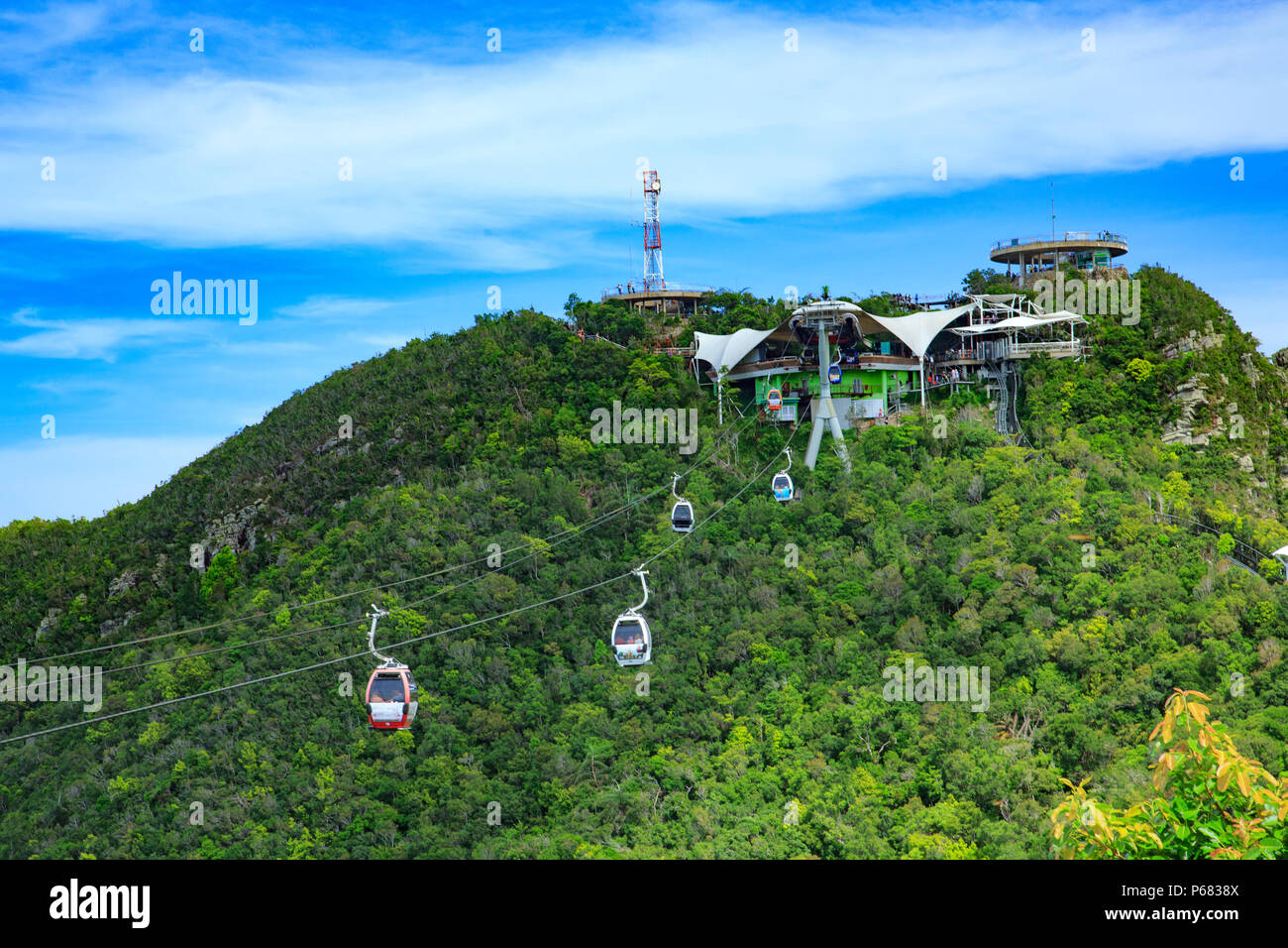 Il Langkawi Funivia (Sky Bridge) - Malesia Foto Stock