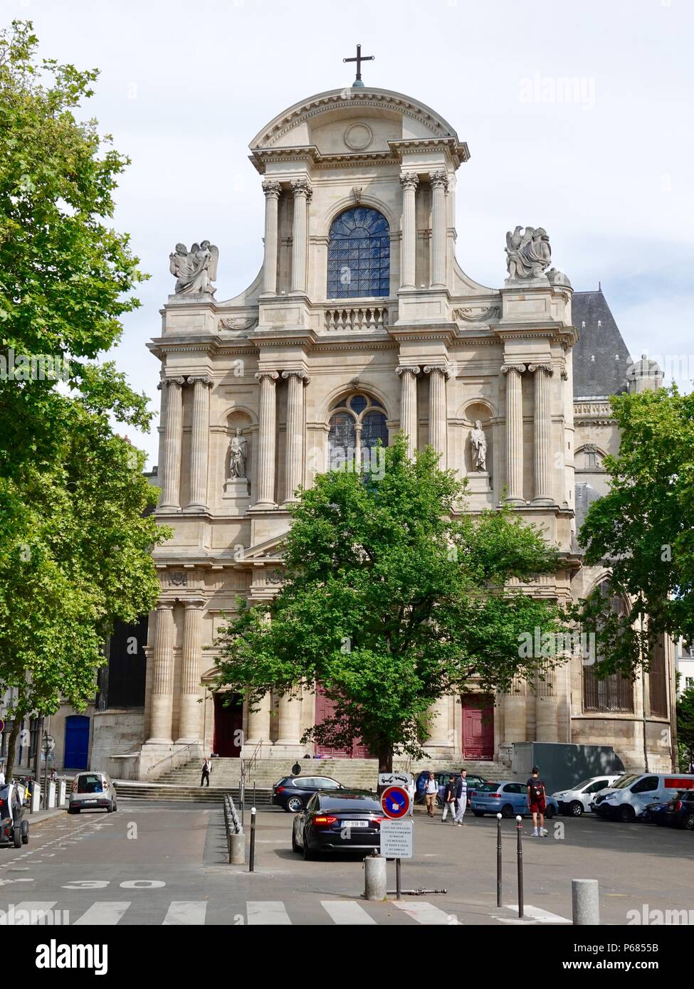 San Gervais e San Protais chiesa dalla parte anteriore, Parigi, Francia Foto Stock