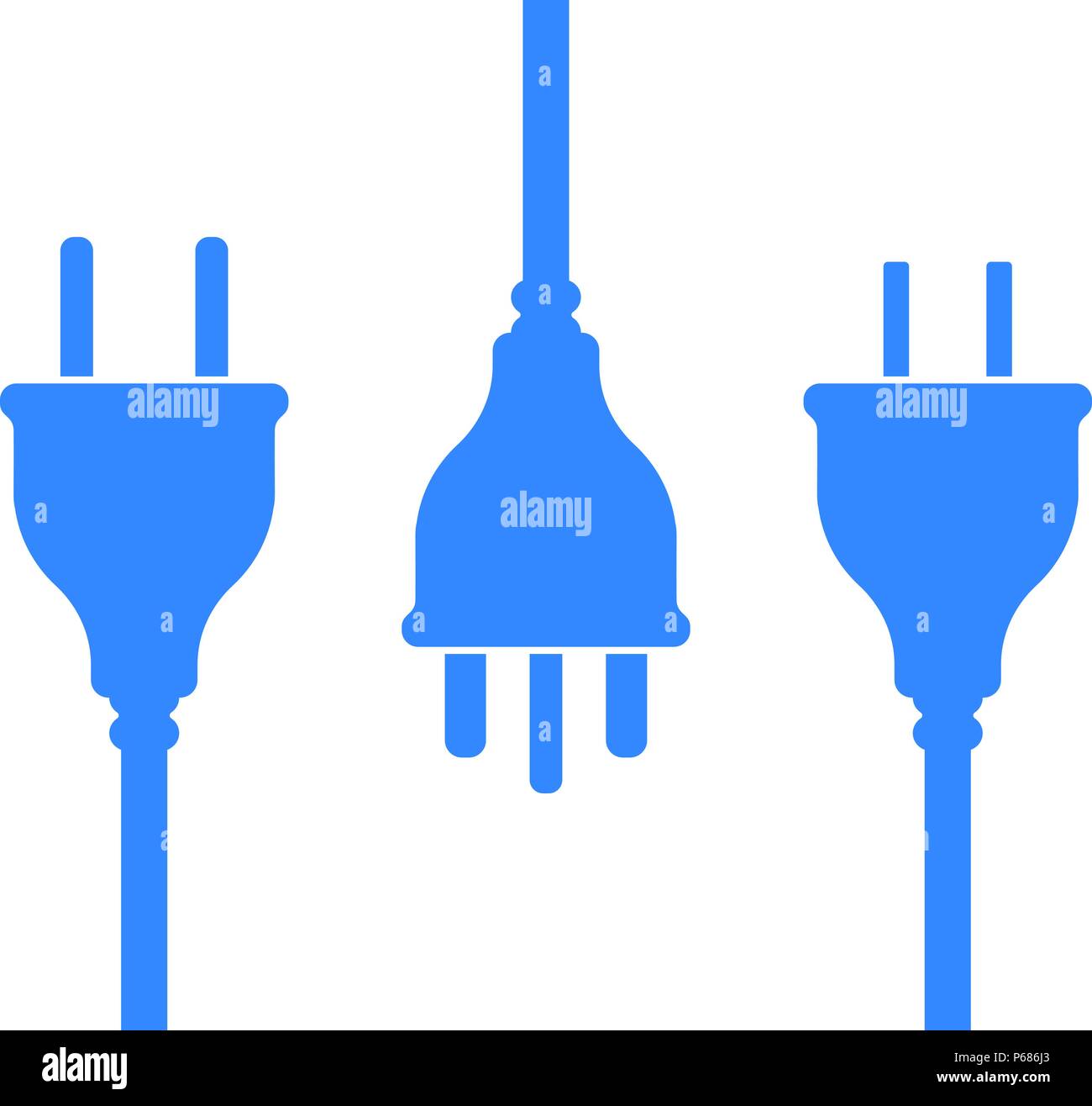 Imposta icona del Regno Unito, USA, Europeo spine elettriche Illustrazione Vettoriale