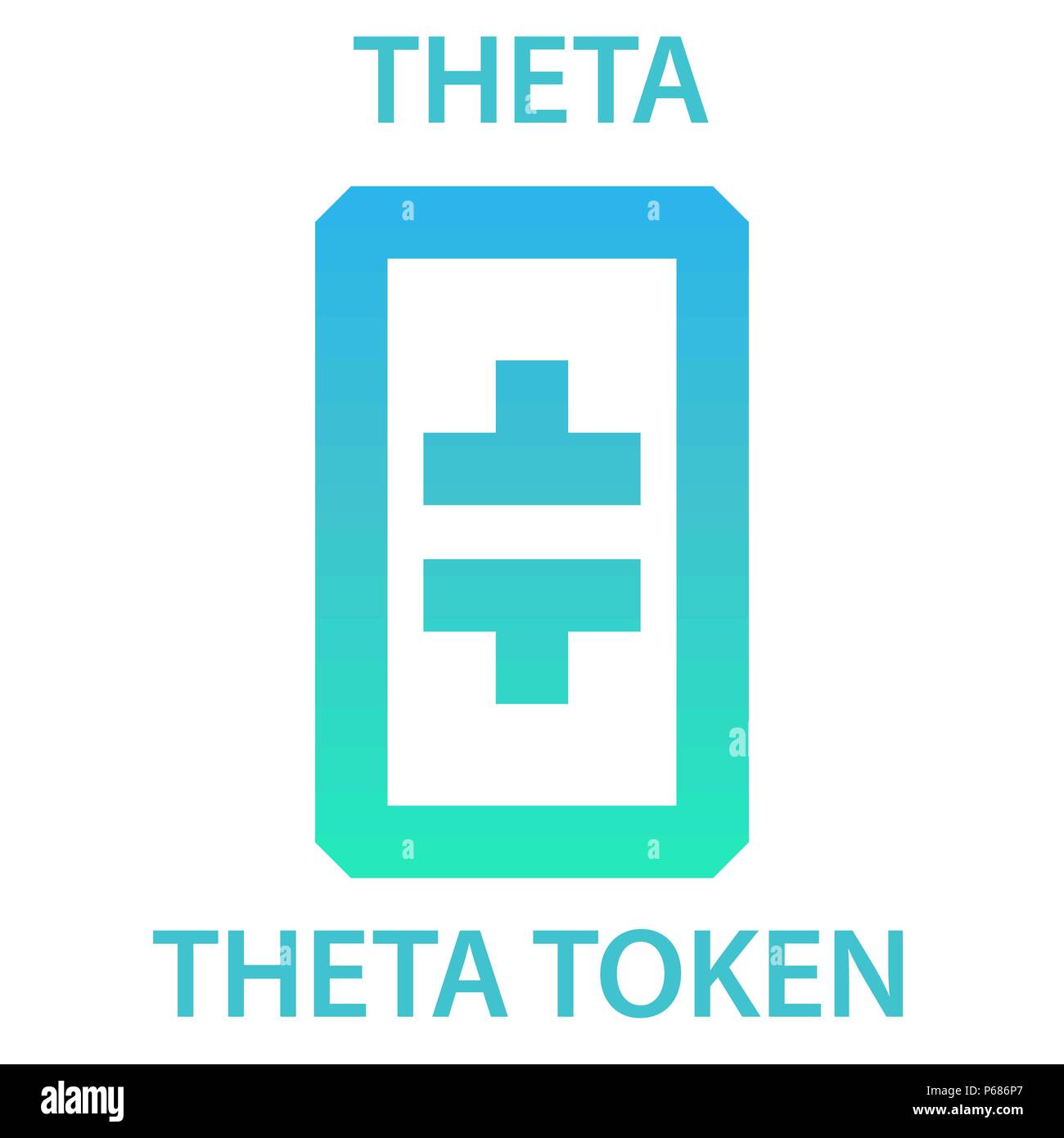 Theta Token cryptocurrency Coin blockchain icona. Virtual electronic, denaro per internet o simbolo cryptocoin, logo Illustrazione Vettoriale Theta Token cryptocurrency Coin blockchain icona. Virtual electronic, denaro per internet o simbolo cryptocoin, logo Illustrazione Vettoriale