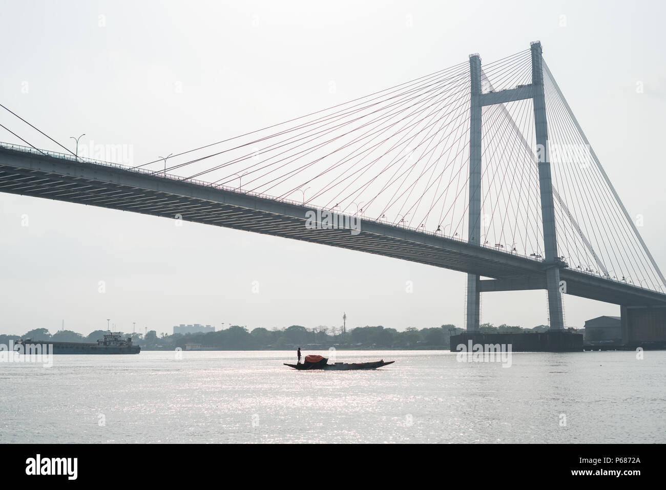 Setu Vidyasagar anche sapere come il secondo ponte Hooghly - Kolkata, India. Foto Stock