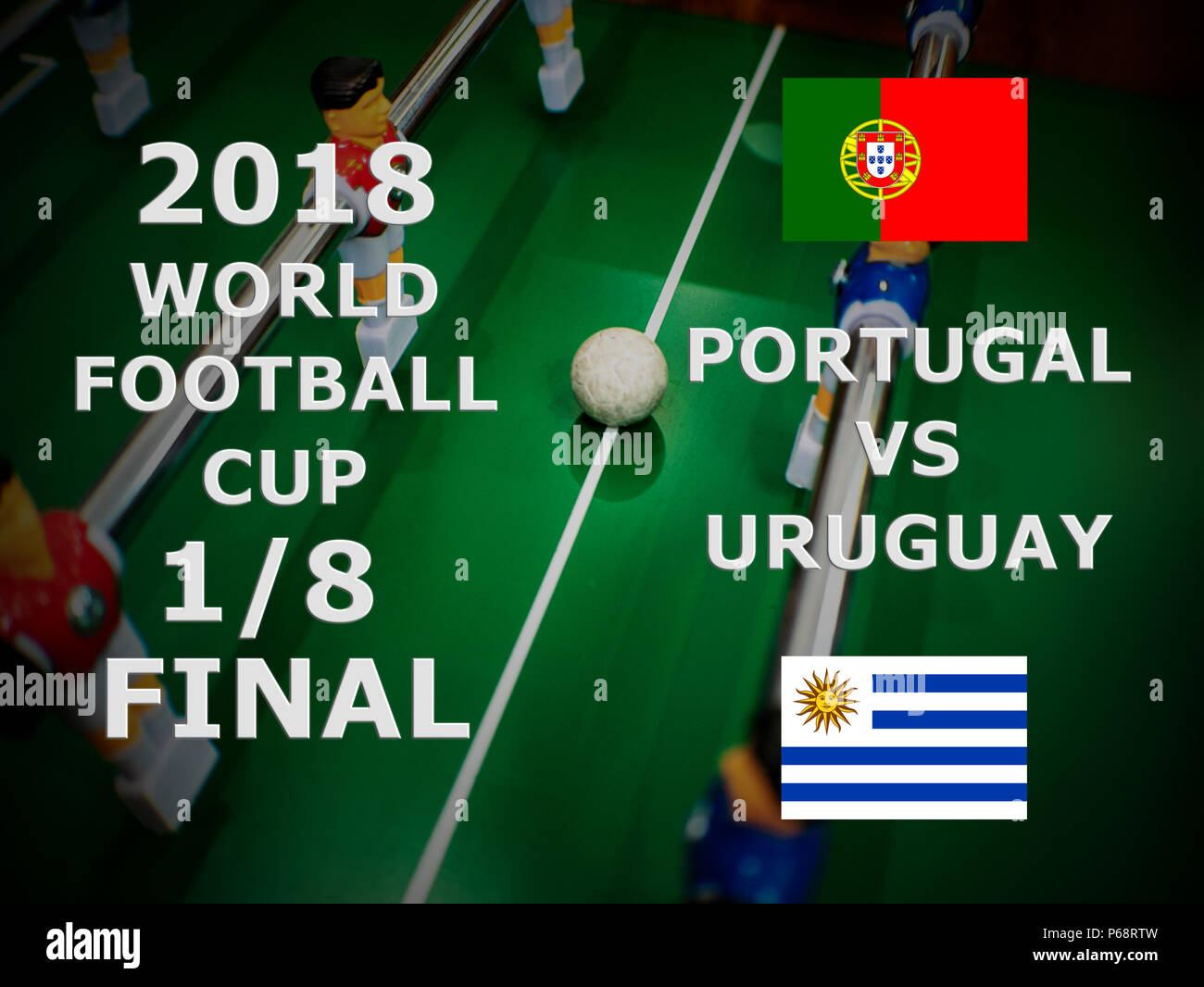 La Russia 2018, la partita di calcio. Finale. Un ottavo di coppa. Match Portogallo vs Uruguay Foto Stock